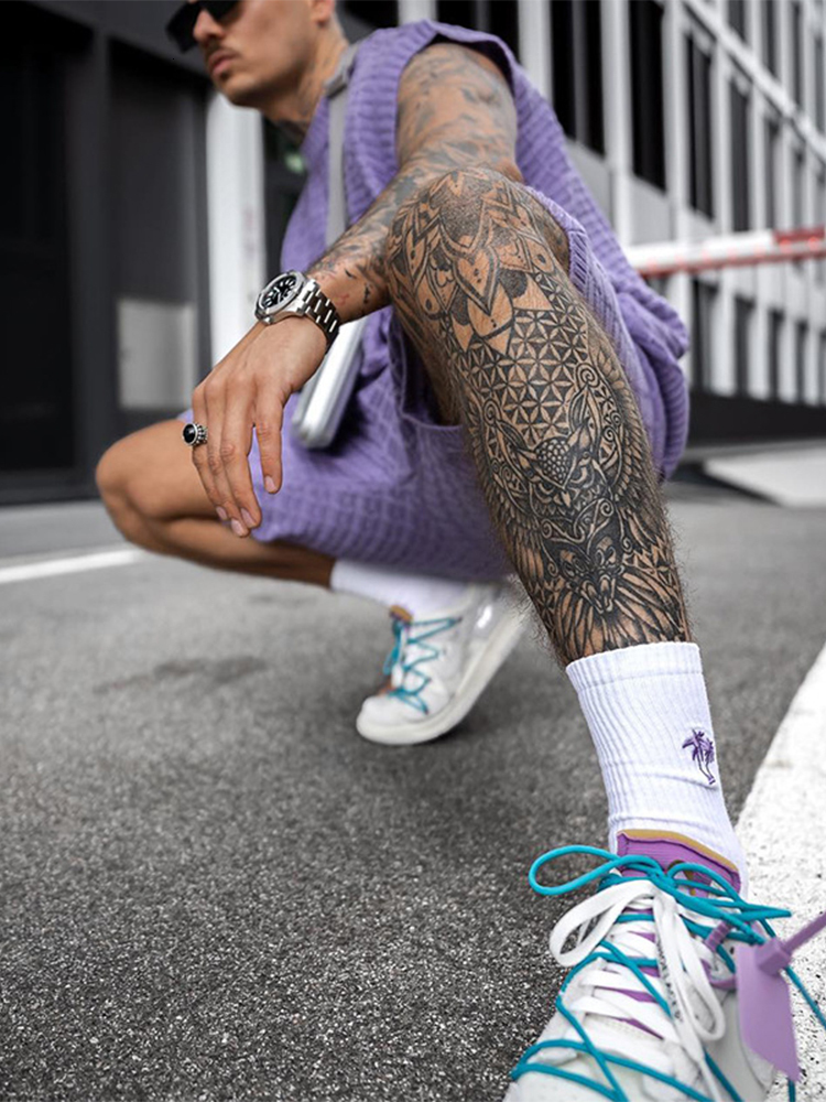 Men's Suits Blazers 2023 Summer Men's Fashion Set Knitted Solid Color Loose Set Two Piece Men's Casual O-Neck Zipper and Shorts Set