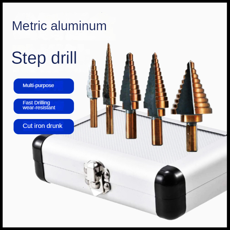 Drill Bits Step Drill Bit Set Hss Cobalt Multiple Hole 50 Sizes Cobalt Conical Carbide Wood Drill Perforator Hole Cutter Tool 230606