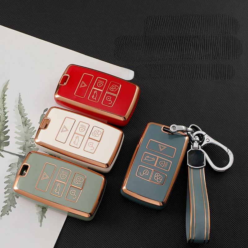Car Key Plating TPU Car Key Cover Case Ring for Land Rover Range Rover Discovery 5 Sport for JAGUAR XE XF XJ F E-Pace F-Pace Accessories 2024 H250113