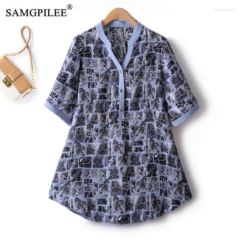 Women's Blouses European Station Fashion Woman Blouse 2023 Printed Korean Chiffon Shirt Half Sleeve Loose Summer Thin Beautiful Women, Light blue
Women's Blouses European Station Fashion Woman Blouse 2023 Printed Korean Chiffon Shirt Half Sleeve Loose Summer Thin Beautiful Women, Light blue