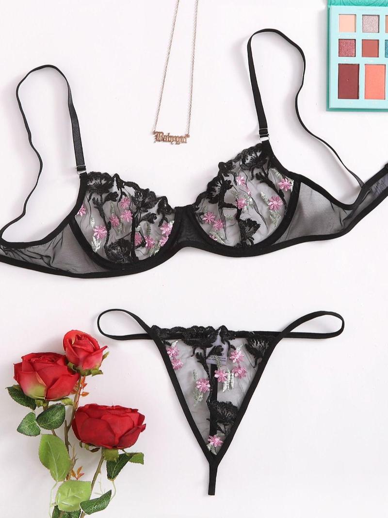 Bras Sets 2023 Luxury Sexy Transparent Lingerie Thongs Set Female Lace Underwear Women's 2 Pieces Bra Brief, Black
Bras Sets 2023 Luxury Sexy Transparent Lingerie Thongs Set Female Lace Underwear Women's 2 Pieces Bra Brief, Black