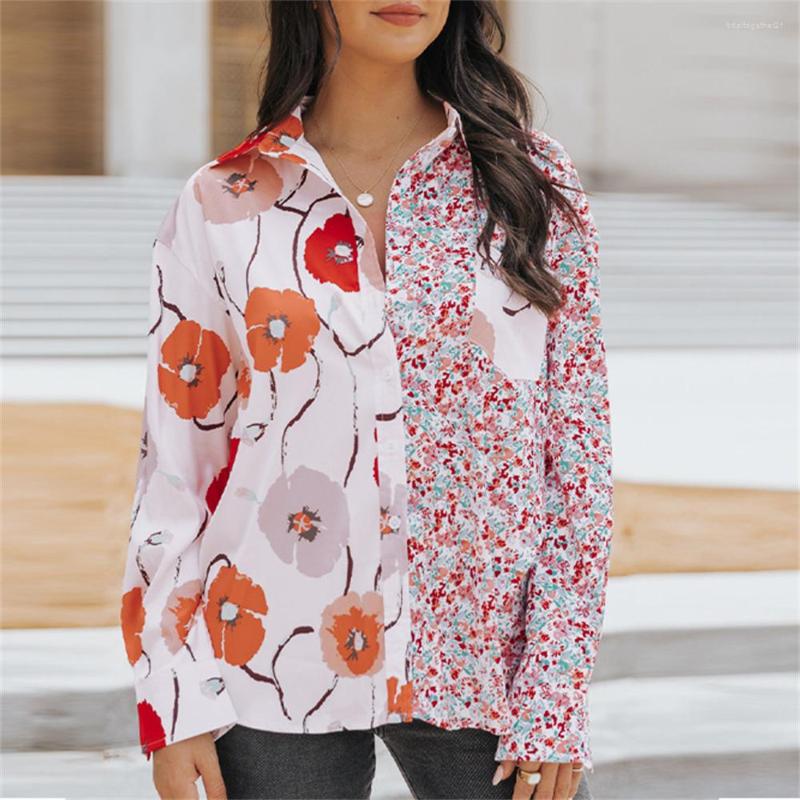 Women' T Shirts Contrast Color Shirt Print Pocket Long-sleeved Blouse Plant Flower Pattern Spring 2023 Leisure Style Top
Women' T Shirts Contrast Color Shirt Print Pocket Long-sleeved Blouse Plant Flower Pattern Spring 2023 Leisure Style Top