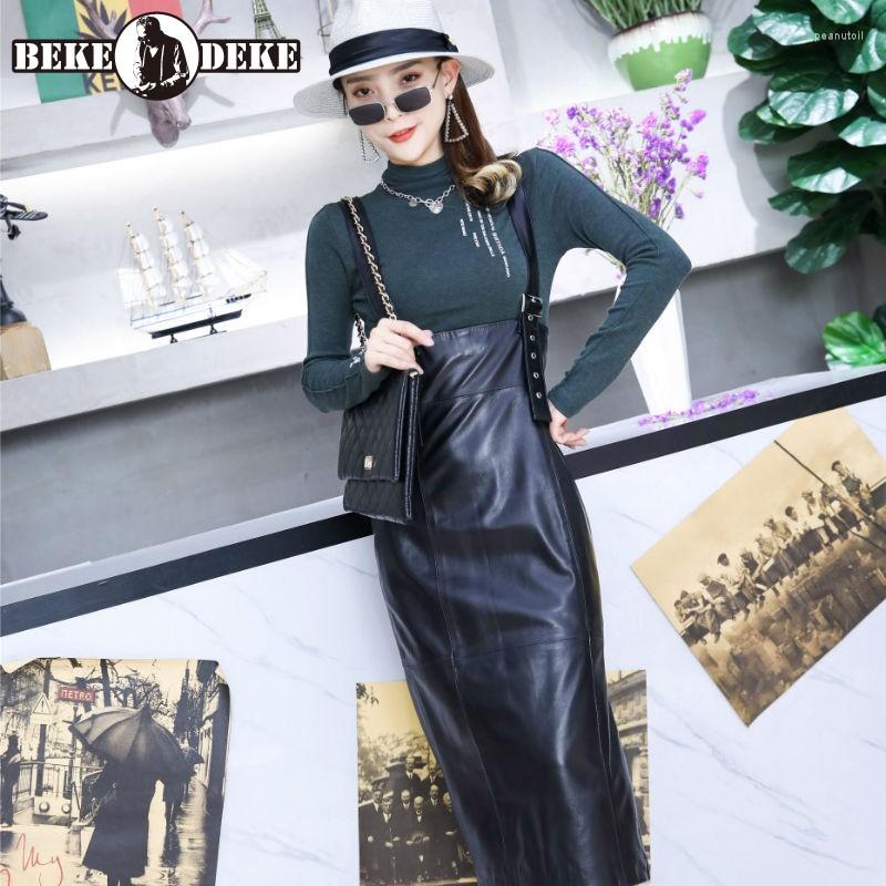 Casual Dresses OL Style Womens Dress Genuine Leather Slim Fit High Waist Spaghetti Strap Sexy Lady Wrap A-Line Mid-Calf, Black
Casual Dresses OL Style Womens Dress Genuine Leather Slim Fit High Waist Spaghetti Strap Sexy Lady Wrap A-Line Mid-Calf, Black