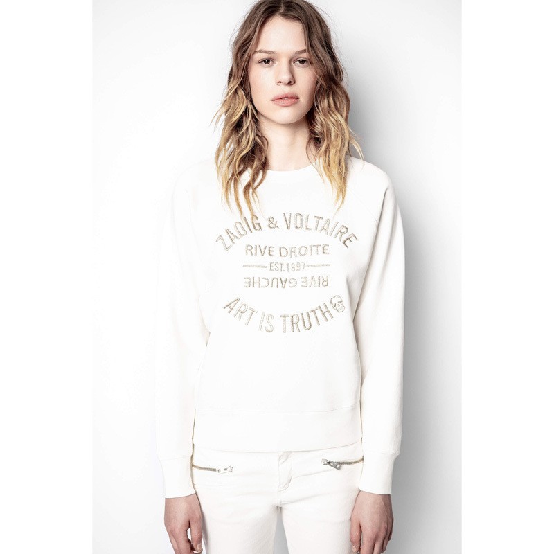 Zadig Voltaire Designer Sweatshirt New Women Classic Pullover Jumper White Letter Silver Embroidery Pure Cotton Embroidery Fashion Sweater, Purple
Zadig Voltaire Designer Sweatshirt New Women Classic Pullover Jumper White Letter Silver Embroidery Pure Cotton Embroidery Fashion Sweater, Purple