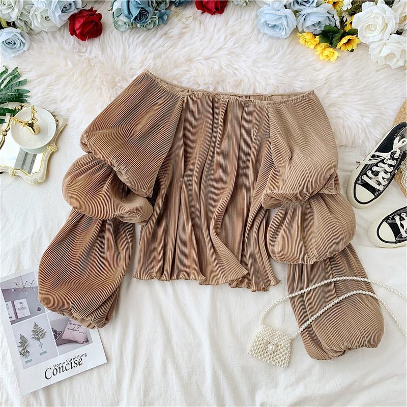 Women's Blouses Fashion Loose Top Lantern Sleeve Blouse Spring Summer One-shoulder Shirts For Women Clothing Women's Elegant Femme LM, Yellow
Women's Blouses Fashion Loose Top Lantern Sleeve Blouse Spring Summer One-shoulder Shirts For Women Clothing Women's Elegant Femme LM, Yellow