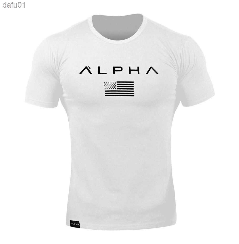 FOCUSFIT Spring and Summer Pure Color Printing Sports Fitness Short-sleeved T-shirt Men's O Neck Stretch Training Exercise 3XL L230520