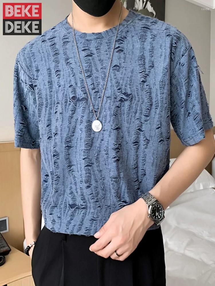 Men's T Shirts Mens Short Sleeve Casual Top Hole Ripped Fashion Loose Fit Hip Hop T-Shirt Summer O-Neck Pullover Tees Tops Male T-Shirts, Picture shown
Men's T Shirts Mens Short Sleeve Casual Top Hole Ripped Fashion Loose Fit Hip Hop T-Shirt Summer O-Neck Pullover Tees Tops Male T-Shirts, Picture shown