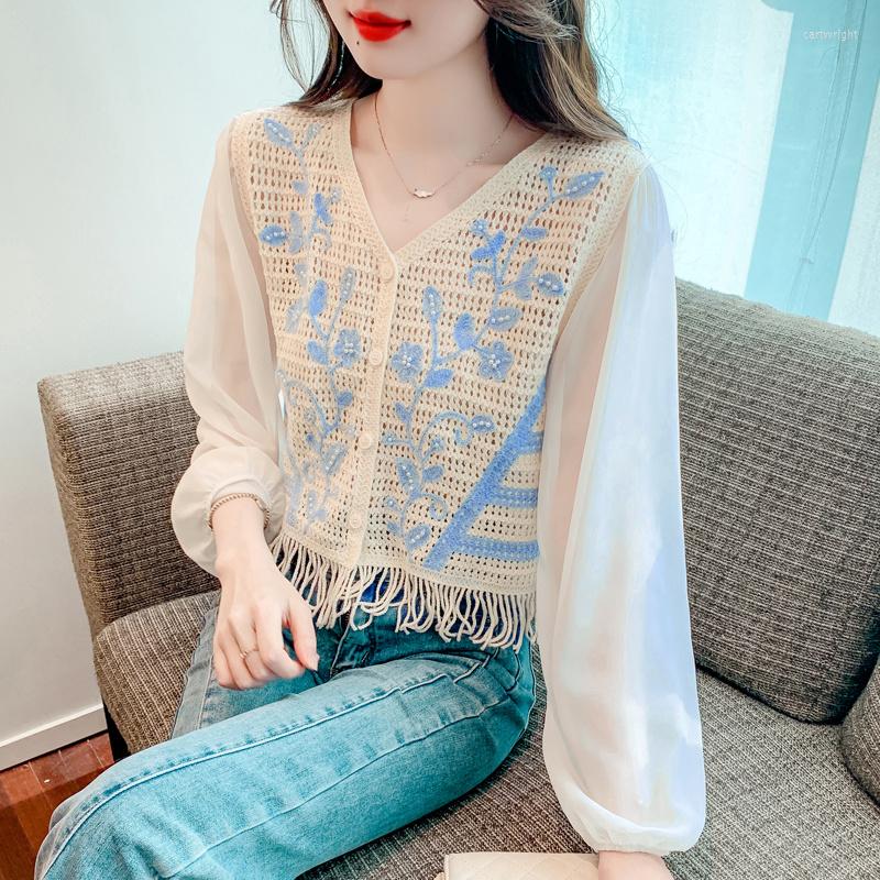 Women's Blouses Womens Shirts 2023 Spring French Style Fashion Thin Fringe Design Sense Simple Temperament Long-sleeved Top Shirt Blouse, Blue
Women's Blouses Womens Shirts 2023 Spring French Style Fashion Thin Fringe Design Sense Simple Temperament Long-sleeved Top Shirt Blouse, Blue
