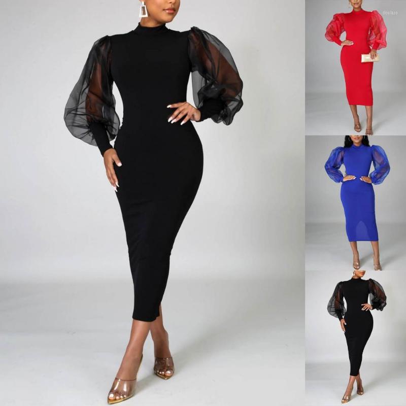 Casual Dresses Bodycorn Dress Women' Half High Collar Waist Tight Back Split Elegant Mesh Puff Long Sleeve Office Female Clothing, Black
Casual Dresses Bodycorn Dress Women' Half High Collar Waist Tight Back Split Elegant Mesh Puff Long Sleeve Office Female Clothing, Black