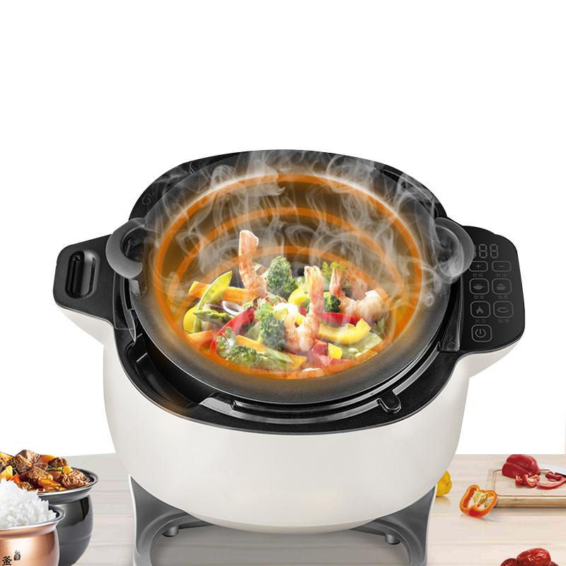 

Appliances 6l 220v Automatic Drum Cooking Hine 2000w Household Multifunction Intelligent Frying Pan Musthave Artifact in the Kitchen