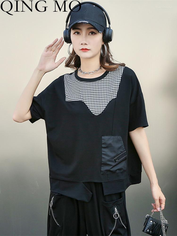 Women's T Shirts QING MO 2023 Summer Dark Style Personalized Stitching Irregular Pocket Short Sleeve T-shirt Women Street Fashion ZXF1944, Black
Women's T Shirts QING MO 2023 Summer Dark Style Personalized Stitching Irregular Pocket Short Sleeve T-shirt Women Street Fashion ZXF1944, Black