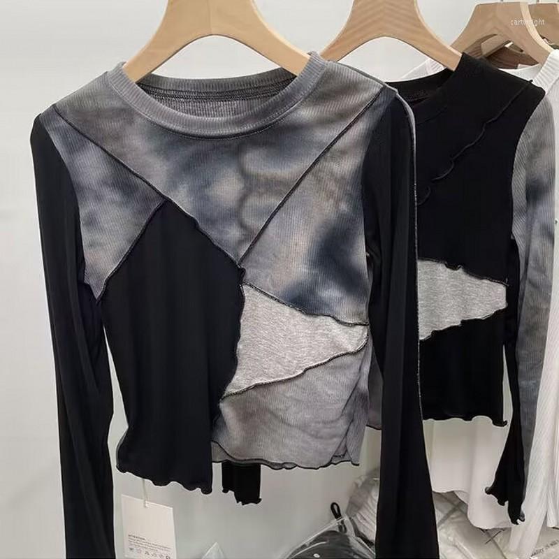 Women's T Shirts Long Sleeve T-shirts Womens Designers Slim Irregular Patchwork Tie-dye O-neck Streetwear Chic Fashion Leisure Tees Female
Women's T Shirts Long Sleeve T-shirts Womens Designers Slim Irregular Patchwork Tie-dye O-neck Streetwear Chic Fashion Leisure Tees Female
