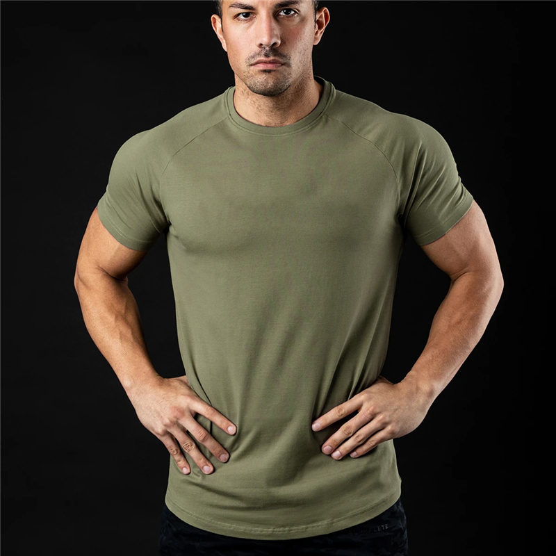 Men's T-Shirts Plain T Shirt Men Fashion Tee Shirts Summer Cotton Short Sleeve Tshirt Fitness Mens Gym Clothing Casual Sports T Shirts 230606