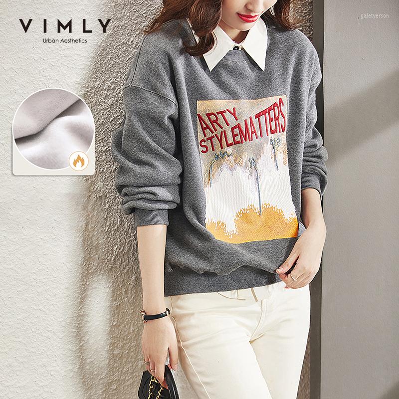 Women' Hoodies VIMLY 2023 Winter Thick Sweatshrt For Women Embroidered Printed Fringe Long Sleeve Casual Sweatshirts Femal Overcoat V0060, Gray
Women' Hoodies VIMLY 2023 Winter Thick Sweatshrt For Women Embroidered Printed Fringe Long Sleeve Casual Sweatshirts Femal Overcoat V0060, Gray