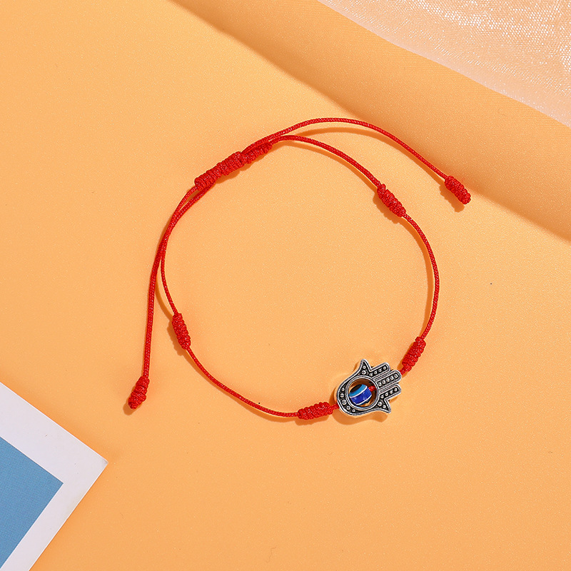 Turkish Evil Eye Bracelet Hand Woven Tortoise Palm Eye Demon Lucky Red Rope Bracelet For Women Men Jewelry
