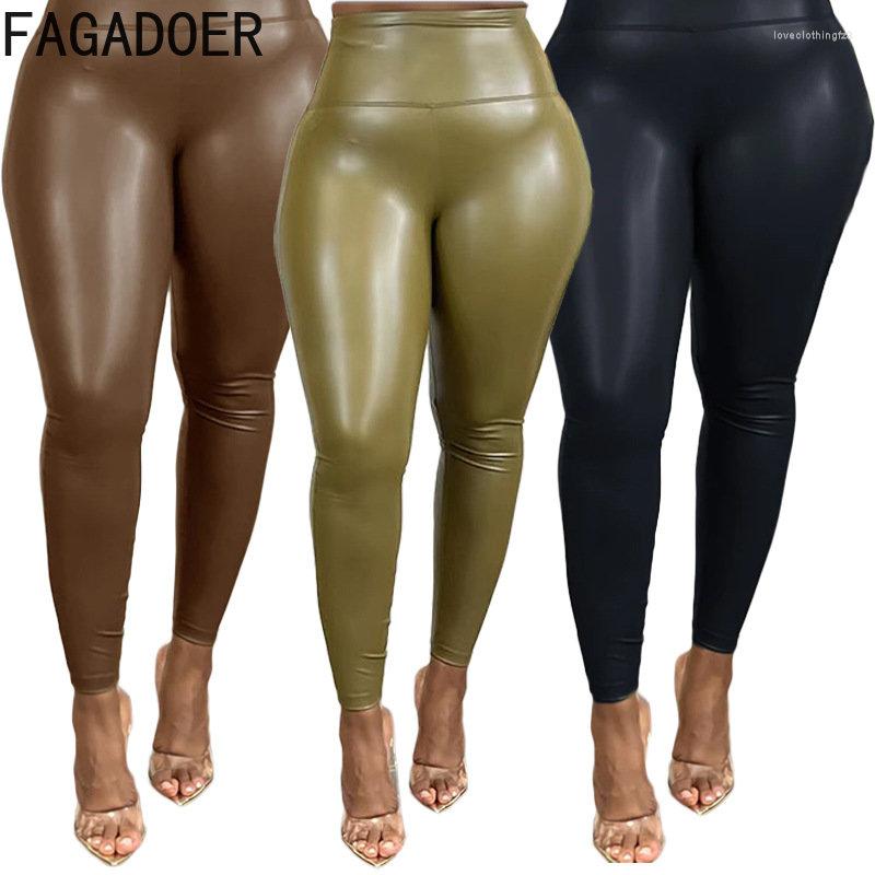 Women' Pants FAGADOER Fashion PU Leather Skinny Women Solid Slim Pencil Casual High Waisted Bottoms Clothing Female Streetwear, Khaki
Women' Pants FAGADOER Fashion PU Leather Skinny Women Solid Slim Pencil Casual High Waisted Bottoms Clothing Female Streetwear, Khaki