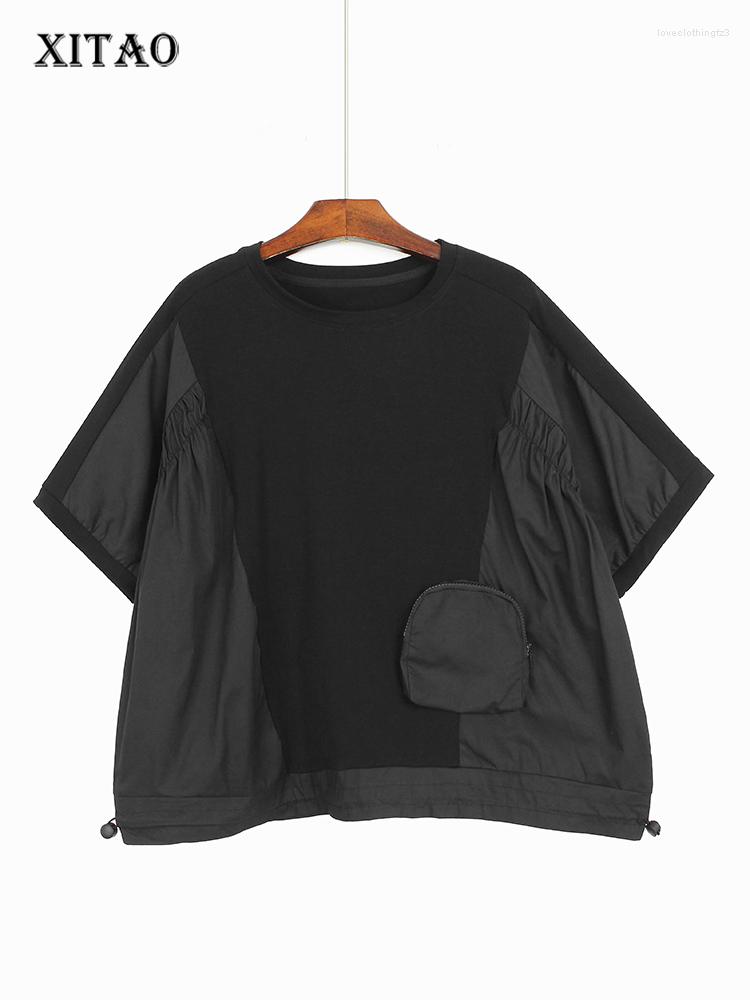 Women's T Shirts XITAO Solid Color Patchwork Pocket O-neck T-shirts Loose Pullover 2023 Summer Arrival Casual Fashion All Match WLD11012, Blue wld11012
Women's T Shirts XITAO Solid Color Patchwork Pocket O-neck T-shirts Loose Pullover 2023 Summer Arrival Casual Fashion All Match WLD11012, Blue wld11012