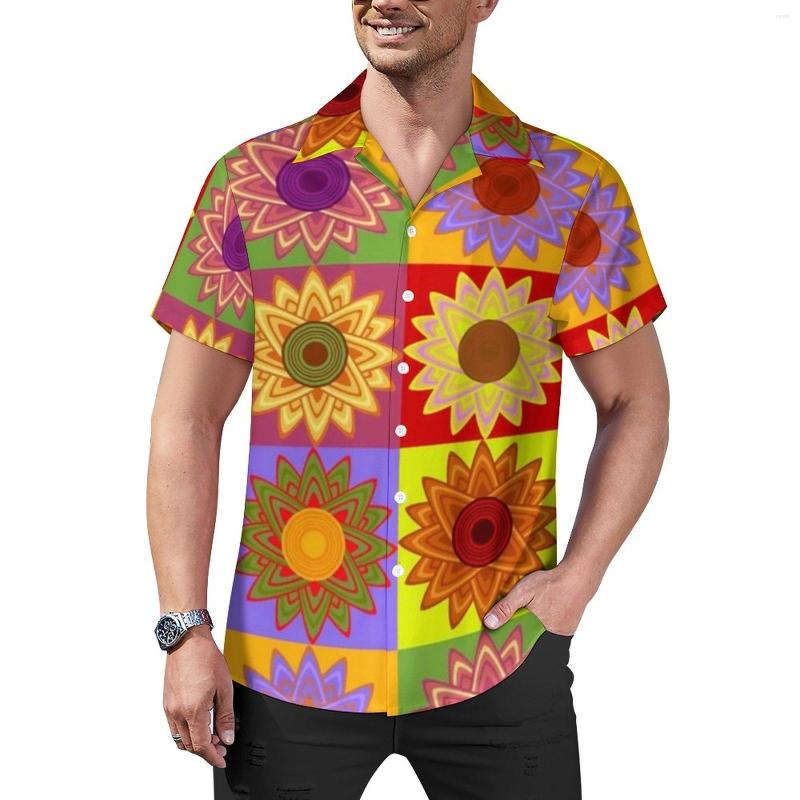 Men' Casual Shirts Sunflower Pattern Shirt Vintage Flower Print Beach Loose Hawaii Blouses Short Sleeve Custom Oversized Tops, Style-7
Men' Casual Shirts Sunflower Pattern Shirt Vintage Flower Print Beach Loose Hawaii Blouses Short Sleeve Custom Oversized Tops, Style-7