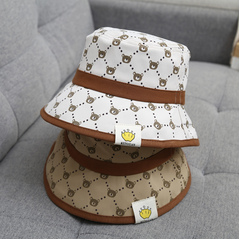 Caps Hats Fashion Bear Baby Hat Cotton Cartoon Kids Baseball Cap Infant Toddler Adjustable Hat 230606
