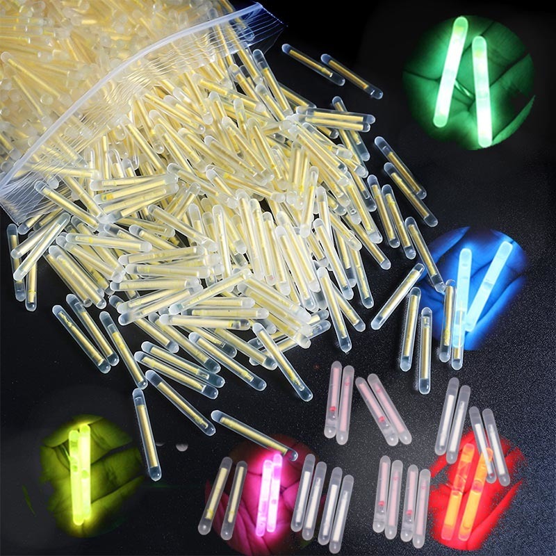Fishing Accessories 1050PCSlot 2245mm Light Night Float Rod Lights Dark Glow Stick Fluorescent Lightstick Pesca 230606