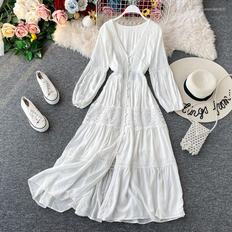 Casual Dresses Vestido Largo Elegante Para Fiesta V-neck Lace Patchwork Vestidos De Pedreria Embroidery Beach Dress Long Sleeve Dropship, White
Casual Dresses Vestido Largo Elegante Para Fiesta V-neck Lace Patchwork Vestidos De Pedreria Embroidery Beach Dress Long Sleeve Dropship, White