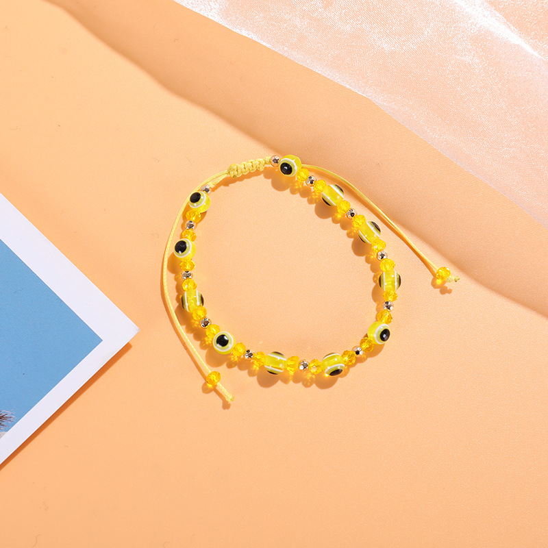 Turkish Evil Eye Bracelet Colorful Rope Chain Hand woven Lucky Bracelet Friendship Jewelry