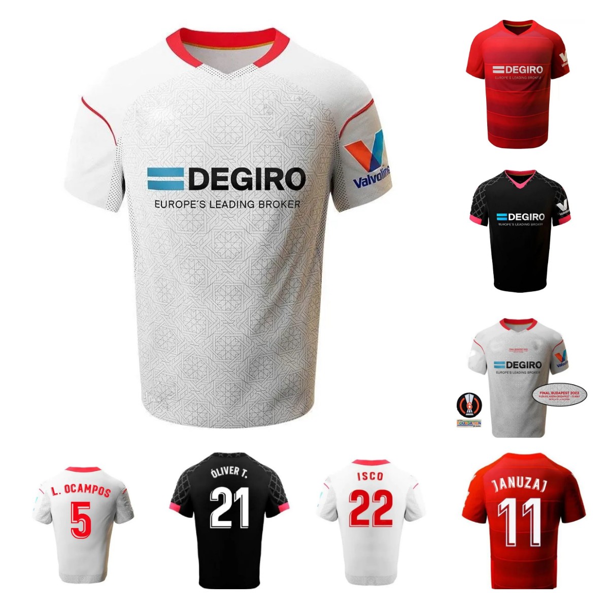 22 23 ISCO Sevillas soccer jerseys FC LAMELA PAPU GOMEZ football shirts I.RAKITIC L.OCAMPOS J.NAVAS SUSO MUNIR Y.EN NESYRI 2023 2024 RAFA MIR SANCHEZ MURILLO Men finals, Kids size:2
22 23 ISCO Sevillas soccer jerseys FC LAMELA PAPU GOMEZ football shirts I.RAKITIC L.OCAMPOS J.NAVAS SUSO MUNIR Y.EN NESYRI 2023 2024 RAFA MIR SANCHEZ MURILLO Men finals, Kids size:2