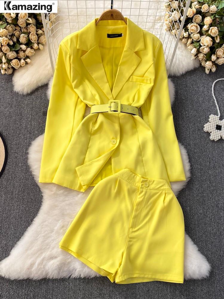 Women' Tracksuits Women Elegant Business Blazer Suit Summer Office Ladies Vintage Long Sleeve Jackets With Belt & Shorts 2 Pieces Set Work, Pink suit
Women' Tracksuits Women Elegant Business Blazer Suit Summer Office Ladies Vintage Long Sleeve Jackets With Belt & Shorts 2 Pieces Set Work, Pink suit