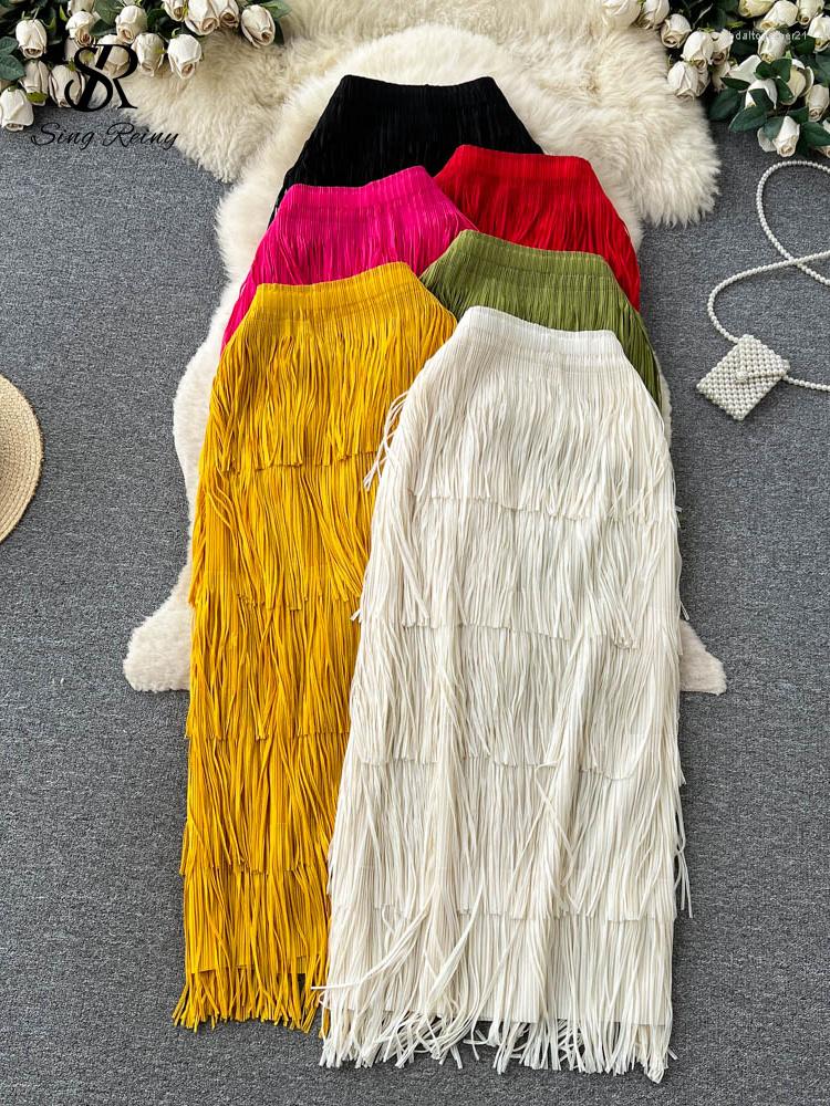 Skirts SINGREINY 2023 Bohemain Vacation Long Skirt Women Solid Elastic Wasit Tassel Slim Bodycon Fashion Summer Beach Style Cake, White
Skirts SINGREINY 2023 Bohemain Vacation Long Skirt Women Solid Elastic Wasit Tassel Slim Bodycon Fashion Summer Beach Style Cake, White