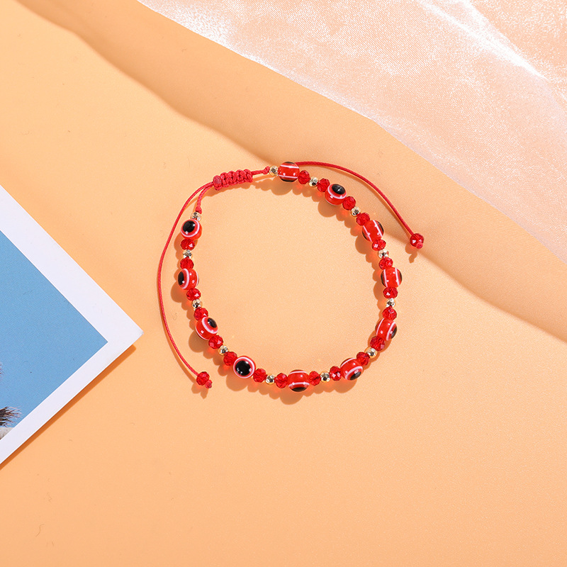 Turkish Evil Eye Bracelet Colorful Rope Chain Hand woven Lucky Bracelet Friendship Jewelry