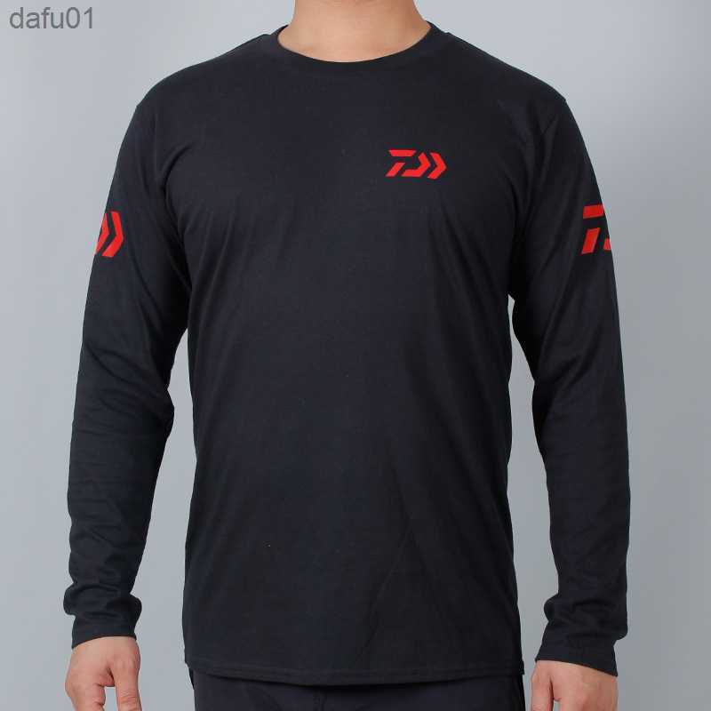2021 New Men Fishing Clothing Long Sleeve Outdooe Breathable Daiwa Clothing T Shirts Plus Size Cotton Fishing Clothes Sports Tee L230520