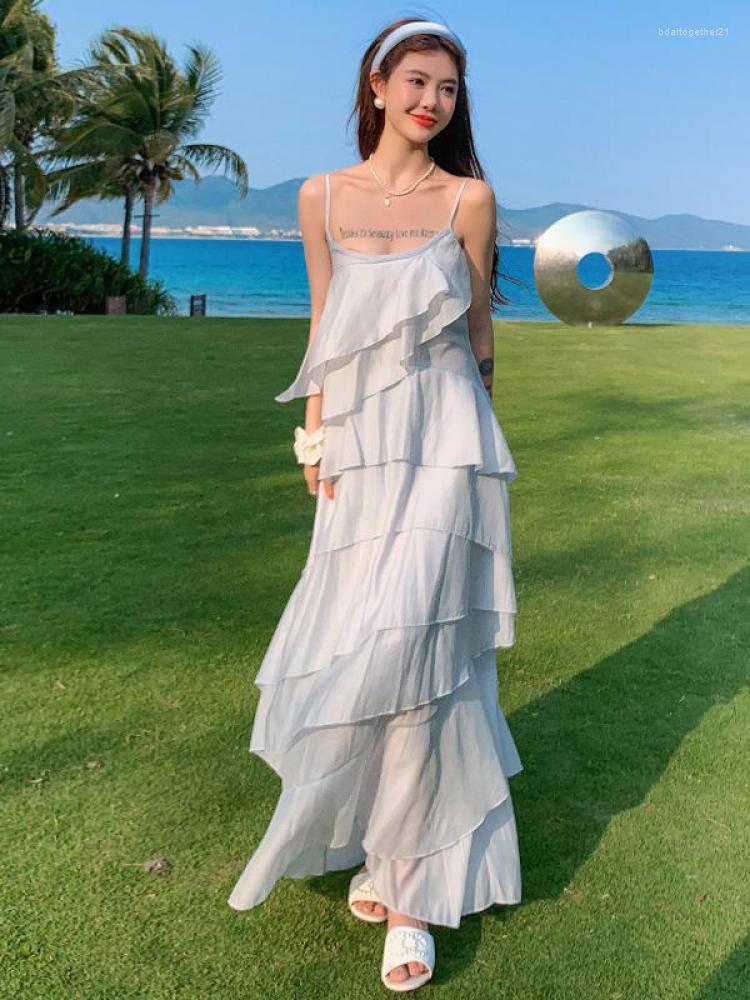 Casual Dresses 2023 Summer White Women Cute Fairy Ruffles Long Dress Layered Cake Birthday Party For Vestidos Backless
Casual Dresses 2023 Summer White Women Cute Fairy Ruffles Long Dress Layered Cake Birthday Party For Vestidos Backless