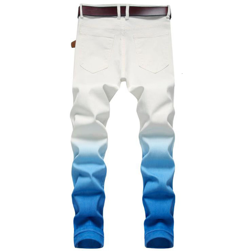 Mens Jeans Fashion Cotton Elastic Slim Skinny White Men Trousers Casual Male Hip hop Denim Pants 230606