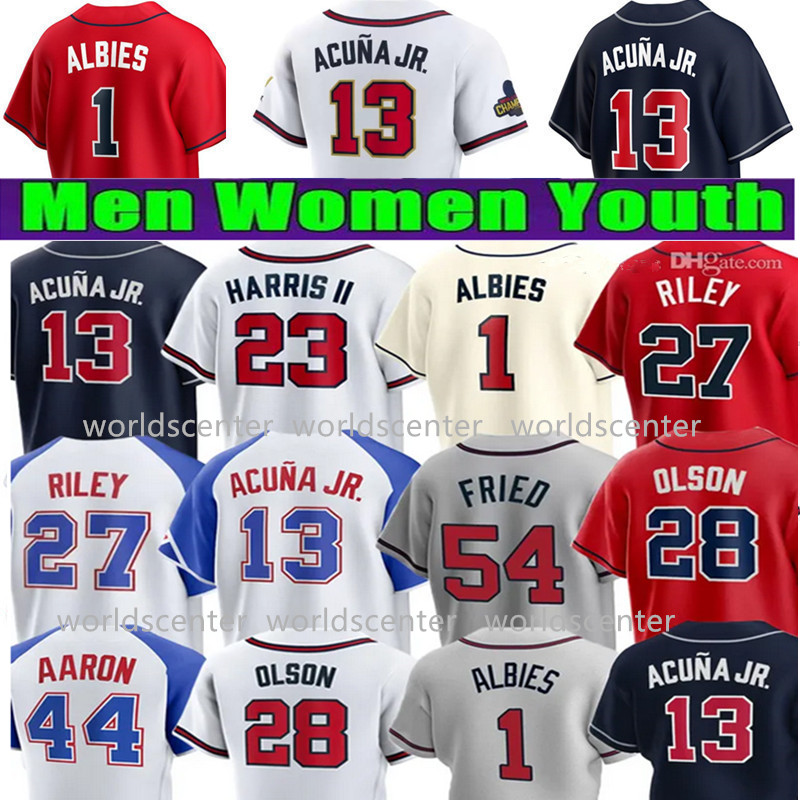 Mens women youth Ronald Acuna Jr. Jerseys 13 City Connect Ozzie Albies Austin Riley 27 Matt Olson Michael Harris II Spencer Strider blue kids stitched Baseball Jerseys, As
Mens women youth Ronald Acuna Jr. Jerseys 13 City Connect Ozzie Albies Austin Riley 27 Matt Olson Michael Harris II Spencer Strider blue kids stitched Baseball Jerseys, As