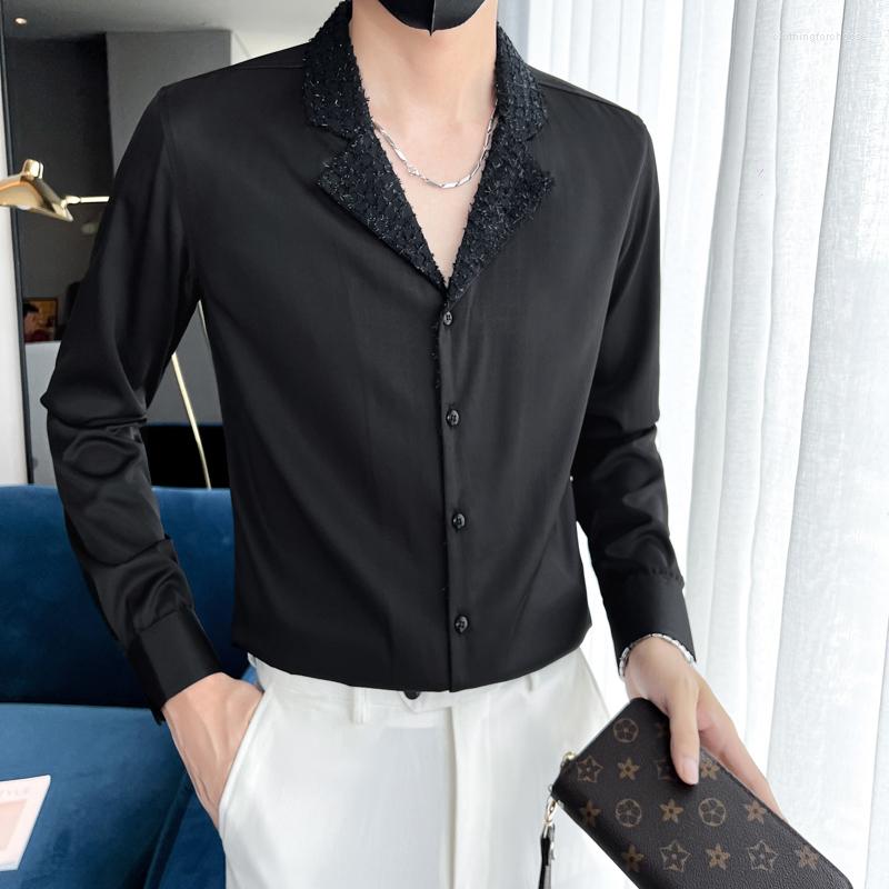 Men's Casual Shirts Plus Size 4XL-M Spring Long Sleeve For Men Clothing 2023 Turn Down Collar Slim Fit Prom Tuxedo Blouse Homme, Black
Men's Casual Shirts Plus Size 4XL-M Spring Long Sleeve For Men Clothing 2023 Turn Down Collar Slim Fit Prom Tuxedo Blouse Homme, Black