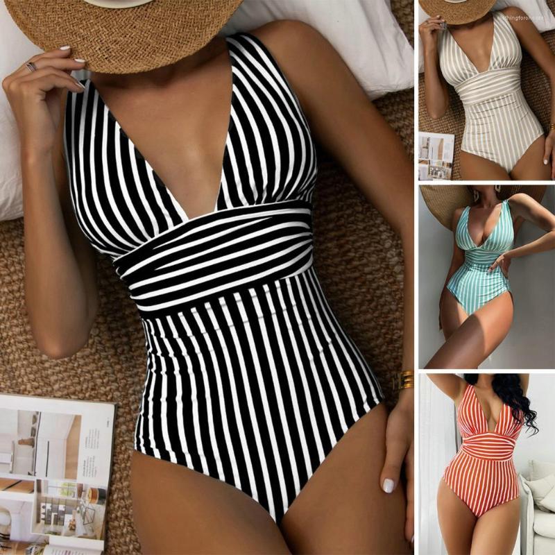 Women' Swimwear Beach Water Sports Clothes Women Summer Monokini Striped Print Contrast Color Deep V Neck Skinny Backless Swimming Slee, Light blue
Women' Swimwear Beach Water Sports Clothes Women Summer Monokini Striped Print Contrast Color Deep V Neck Skinny Backless Swimming Slee, Light blue