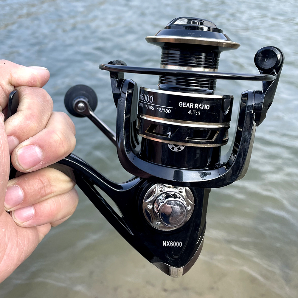 Baitcasting Reels HighQuality Metal Spool Saltwater 52 147 1 High Speed Reel Waterproof Suitable for Pike Fishing 20007000Sreies 230606