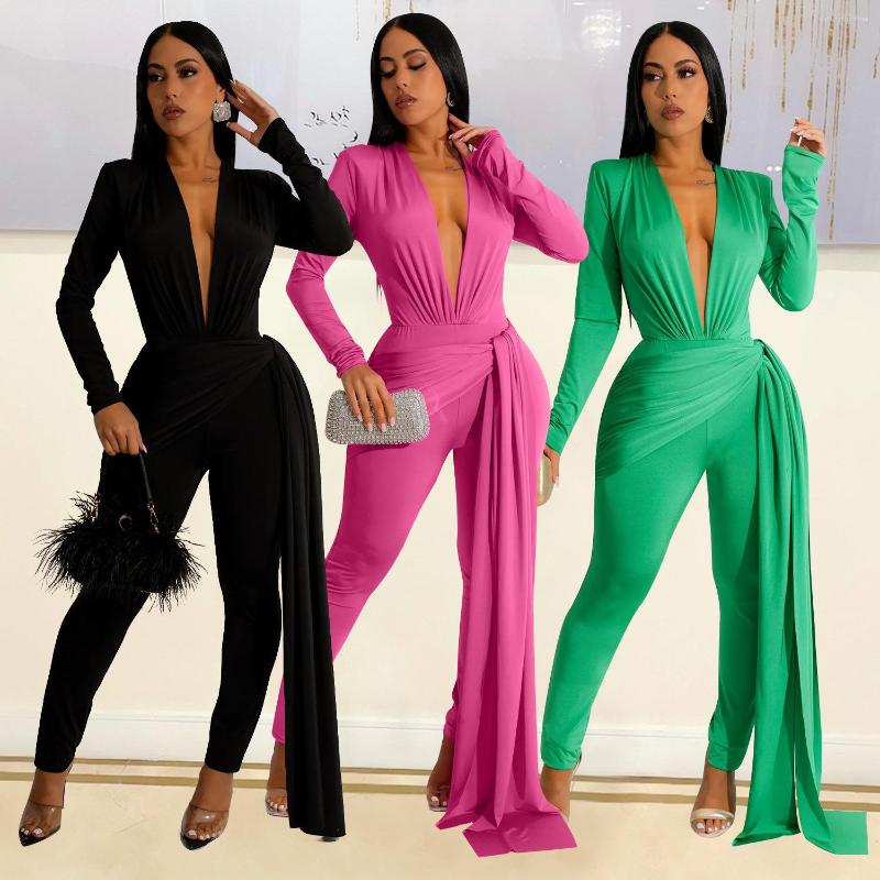Women's Two Piece Pants Summer Women's Fashion Sexy Tight V-neck Long Sleeve Jumpsuit Women, Blue
Women's Two Piece Pants Summer Women's Fashion Sexy Tight V-neck Long Sleeve Jumpsuit Women, Blue