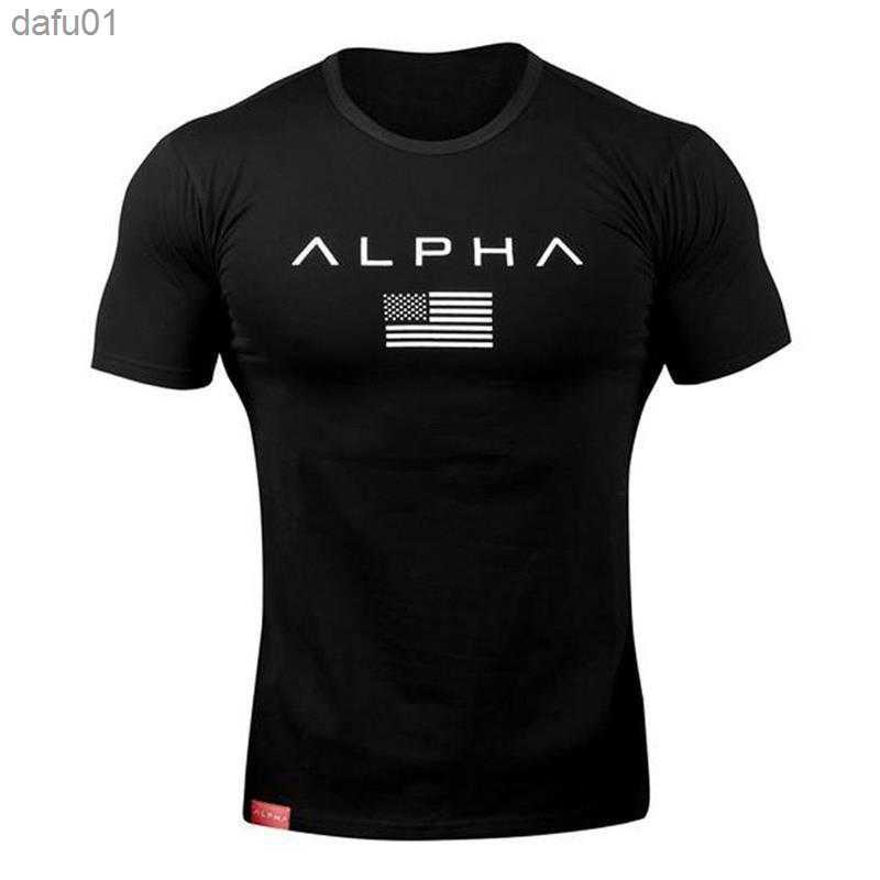 FOCUSFIT Spring and Summer Pure Color Printing Sports Fitness Short-sleeved T-shirt Men's O Neck Stretch Training Exercise 3XL L230520