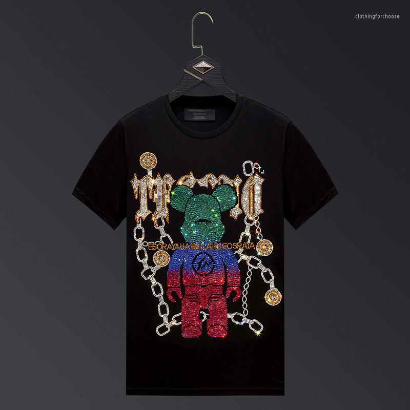 Men's T Shirts 2023 Mens Summer Clothing Cartoon Bear Rhinestones O Neck Short Sleeve Slim Casual T-shirts For Men Camiseta Hombre, White
Men's T Shirts 2023 Mens Summer Clothing Cartoon Bear Rhinestones O Neck Short Sleeve Slim Casual T-shirts For Men Camiseta Hombre, White