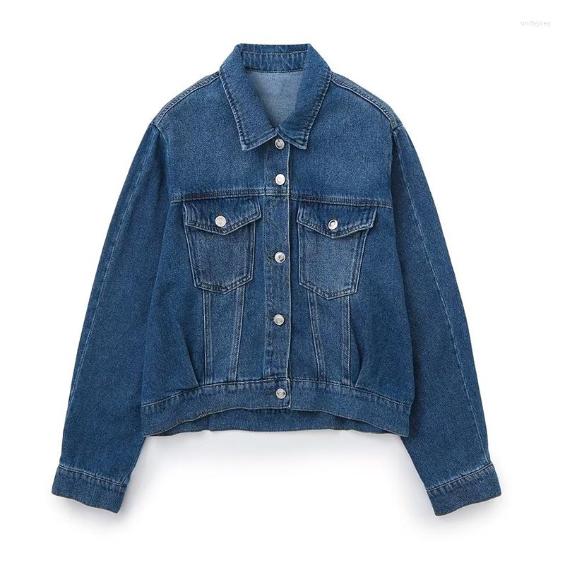Women's Jackets YENKYE 2023 Women Single Breasted Blue Cropped Denim Jacket Coat Vintage Long Sleeve Pockets Female Outerwear Chic Tops
Women's Jackets YENKYE 2023 Women Single Breasted Blue Cropped Denim Jacket Coat Vintage Long Sleeve Pockets Female Outerwear Chic Tops