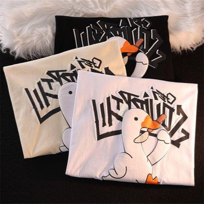 Women' T Shirts Cotton American Vintage Duck Print Short Sleeve T-shirt Men' Summer Ins Loose European And Tide Brand Half Top, Color 1
Women' T Shirts Cotton American Vintage Duck Print Short Sleeve T-shirt Men' Summer Ins Loose European And Tide Brand Half Top, Color 1