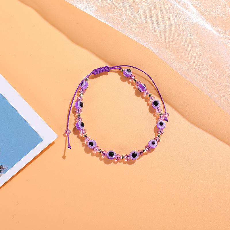 Turkish Evil Eye Bracelet Colorful Rope Chain Hand woven Lucky Bracelet Friendship Jewelry