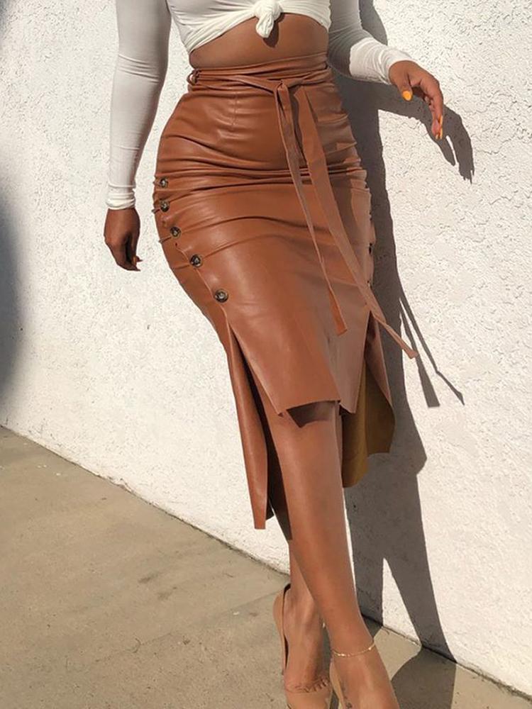 Skirts Fitshinling Faux Leather PU Midi For Women 2023 Buttons High Waist Skirt With Sashes Fashion Irregular Slim Sexy Saias, Black
Skirts Fitshinling Faux Leather PU Midi For Women 2023 Buttons High Waist Skirt With Sashes Fashion Irregular Slim Sexy Saias, Black