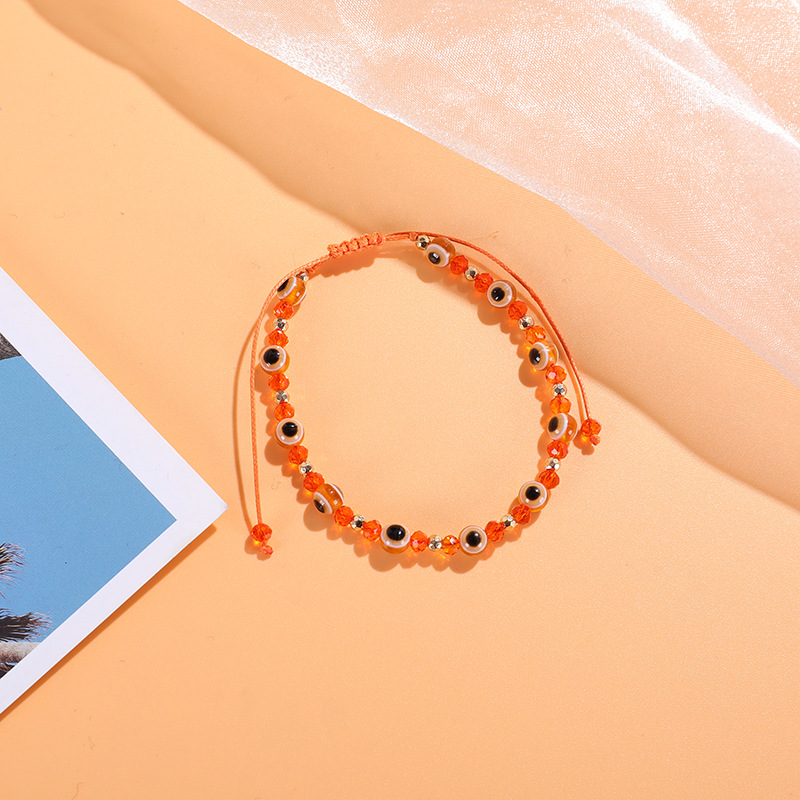 Turkish Evil Eye Bracelet Colorful Rope Chain Hand woven Lucky Bracelet Friendship Jewelry