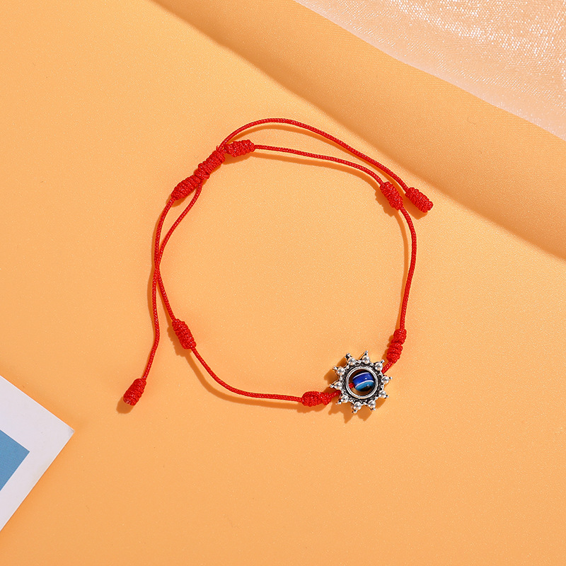 Turkish Evil Eye Bracelet Hand Woven Tortoise Palm Eye Demon Lucky Red Rope Bracelet For Women Men Jewelry