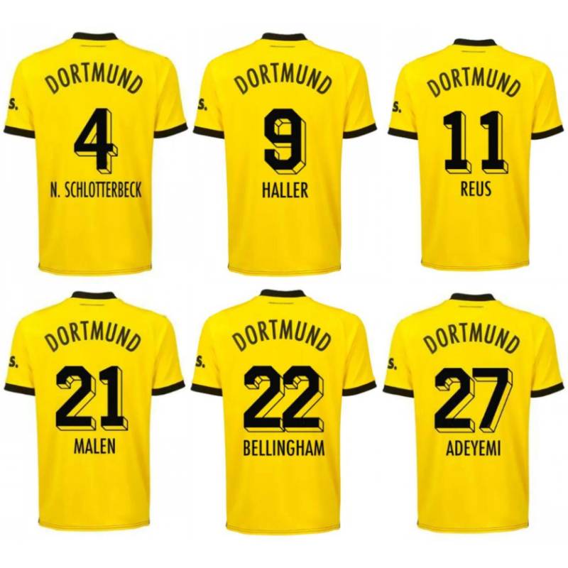 2023/24 Dortmund Soccer Jerseys 2024 HALLER REUS HAZARD SCHULZ BRANDT BELLINGHAM Shirts Mens EMRE CAN WITSEL REYNA ADEYEMI N.SCHLOTTERBECK Kids Football Uniforms, Home+patch2
2023/24 Dortmund Soccer Jerseys 2024 HALLER REUS HAZARD SCHULZ BRANDT BELLINGHAM Shirts Mens EMRE CAN WITSEL REYNA ADEYEMI N.SCHLOTTERBECK Kids Football Uniforms, Home+patch2