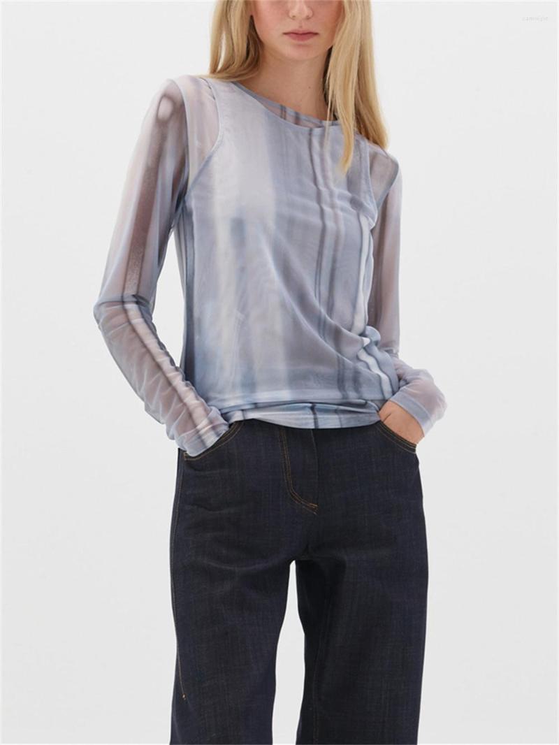 Women' T Shirts 2023 Spring Women Gradient Tie Dyed Mesh T-Shirt Ladies Long Sleeve O-Neck Fashion Slim Fake Two-Piece Pullover Tops
Women' T Shirts 2023 Spring Women Gradient Tie Dyed Mesh T-Shirt Ladies Long Sleeve O-Neck Fashion Slim Fake Two-Piece Pullover Tops