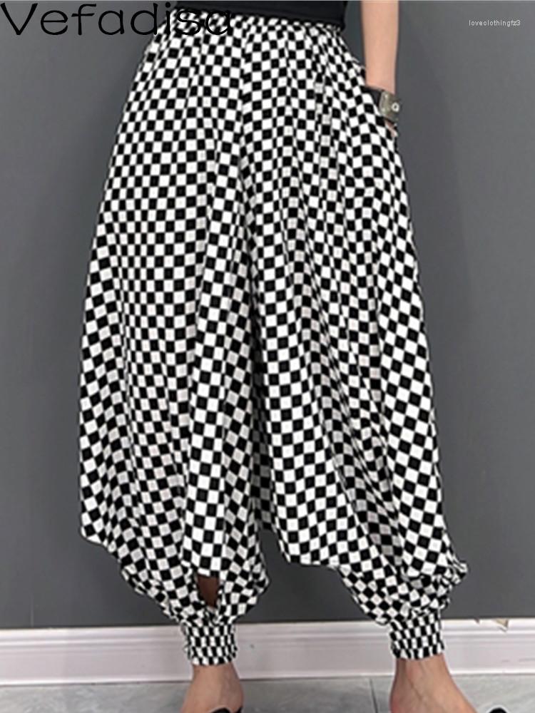 Women's Pants Vefadisa 2023 Spring Summer Elastic Waist Casual Loose Black White Lattice Printing High Harem Women's LHX3842, Plaid
Women's Pants Vefadisa 2023 Spring Summer Elastic Waist Casual Loose Black White Lattice Printing High Harem Women's LHX3842, Plaid