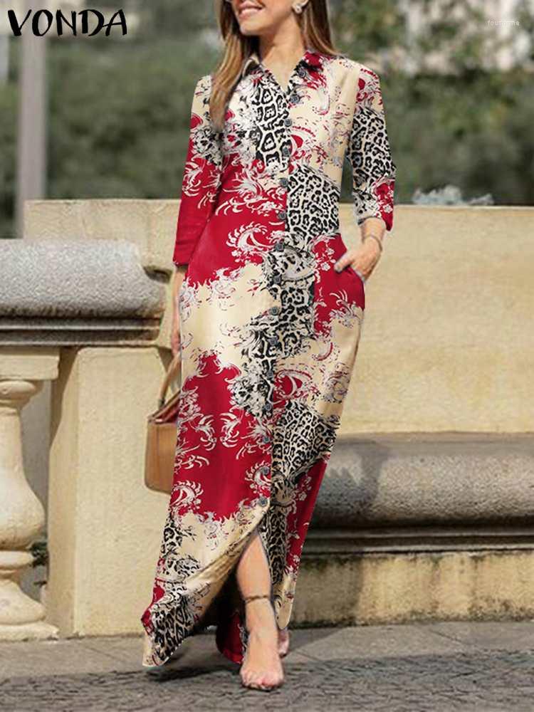 Casual Dresses VONDA Bohemian Printed Maxi Dress Women Lapel Long Sleeve Vintage Button Party Sundress 2023 Oversized Vestido Robe Femme, Yellow
Casual Dresses VONDA Bohemian Printed Maxi Dress Women Lapel Long Sleeve Vintage Button Party Sundress 2023 Oversized Vestido Robe Femme, Yellow